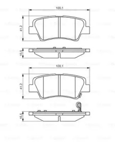 Комплект гальмівних колодок - дискові Bosch 0986495351