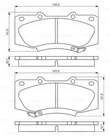 Комплект тормозных колодок Bosch 0986495352