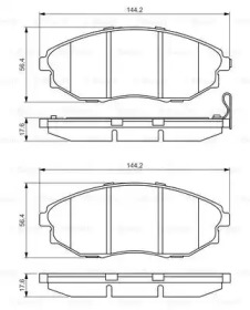 Колодки гальмівні (передні) Chevrolet Epica 04-11 Bosch 0 986 495 353
