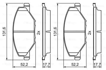 Комплект тормозных колодок Bosch 0986495390