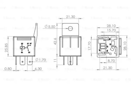 Реле багатофункціональне (12V) Hyundai/Toyota Bosch 0 986 AH0 250 — фото 3