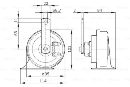 Звуковий сигнал Bosch 0986AH0502