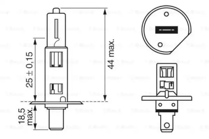 Автолампа (12V 55W H1 XENON BLUE картон) Bosch 1987302015
