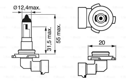 Автолампа H10 12V 42W PY20d Pure Light Bosch 1 987 302 083