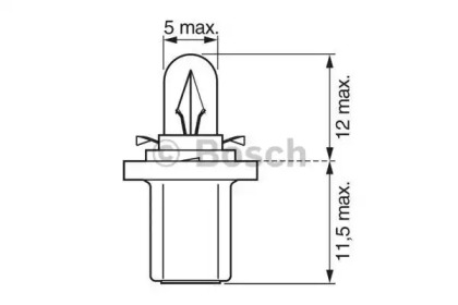 Лампа BOSCH 24V 1,2W (B8,5d) 1987302514