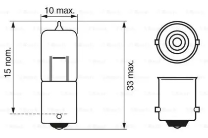 Автолампа (12V 10W PURE LIGHT) Bosch 1987302233