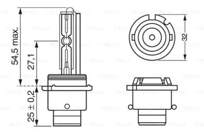 Лампа D2S 35W XENON Bosch 1987302904