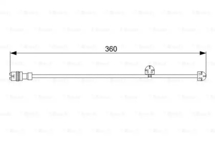 Датчик зносу гальмівних колодок (передніх) (L) Porsche 911 (997) 04-08 (L=355mm) Bosch 1 987 473 023