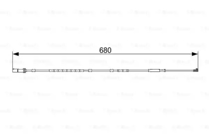 Датчик зношування гальмівних колодок (задніх) BMW i3 (I01) 13- (L=680mm) Bosch 1 987 473 569