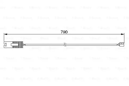 Датчик зносу гальмівних колодок (задніх) BMW 3 (E36) 90-98 (L=790mm) Bosch 1 987 474 926