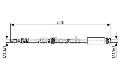 Шланг гальмівний (передній) (L) Ford Fiesta V 05-08/Fusion 02-12 (L=494mm) Bosch 1 987 476 057