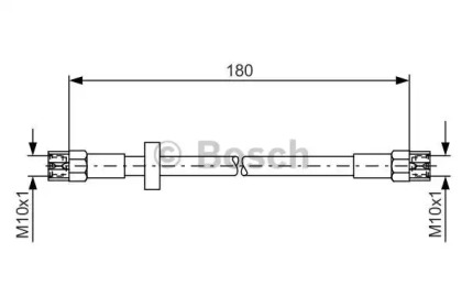 Шланг гальмівний (задній) Audi 80/100/A6/VW Passat/T3 1.6-2.2 -97 (L=180mm) Bosch 1 987 476 216