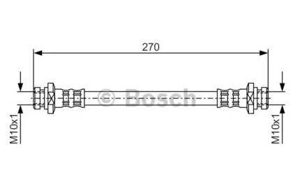 Шланг гальмівний (задній) Hyundai Galloper 91-08/Mitsubishi Pajero 88-00 (L=240mm) Bosch 1 987 476 737