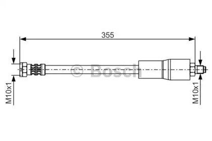 Шланг гальмівний (передній) BMW 7 (E38) 94-01 (L=355mm) Bosch 1 987 476 751