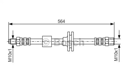 Шланг гальмівний (передній) MB S-class (W140) 91-98 Bosch 1 987 476 752