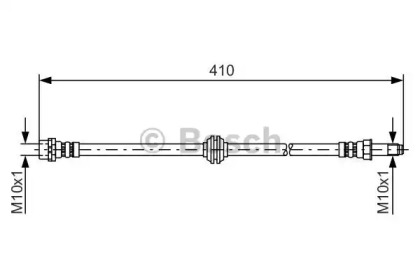 Шланг гальмівний (передній) BMW 3 (E46) 99-07 (L=410mm) Bosch 1 987 476 753