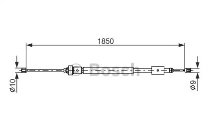 Трос ручника (задній) (R) Citroen Berlingo 96- (1850/1510mm) Bosch 1 987 477 595