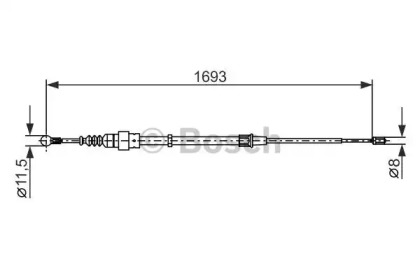 Трос гальма Bosch 1987477698