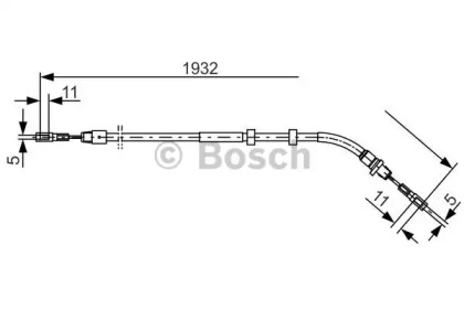 ТРОС ГАЛЬМIВНИЙ ПРАВЫЙ Bosch 1987477904