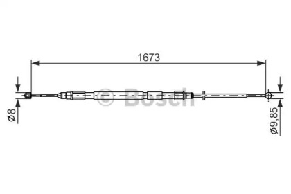 ТРОС ГАЛЬМIВНИЙ ПРАВЫЙ Bosch 1987477947