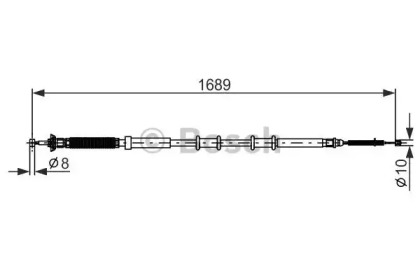 Трос гальма стоянки Bosch 1987477975