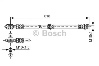 ШЛАНГ ГАЛЬМ. ПЕРЕДНІЙ Bosch 1987481173
