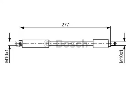 Шланг гальмівний (задній) BMW X3 (F25)/X4 (F26) 10-18 (L=277mm) Bosch 1 987 481 616