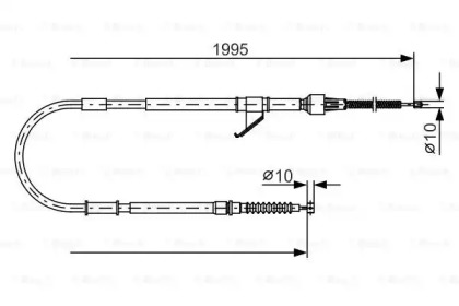 ТРОС ГАЛЬМIВНИЙ ПРАВЫЙ Bosch 1987482069
