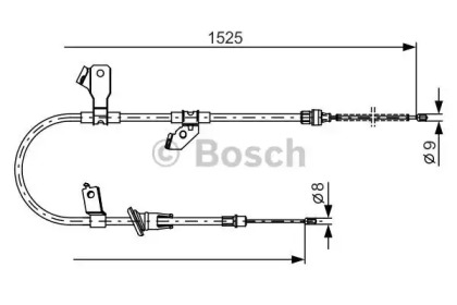 ТРОС ГАЛЬМIВНИЙ ЛIВИЙ Bosch 1987482247