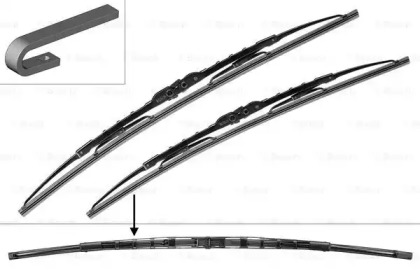 Щітки склоочисника (600/530мм) VW T5 1.9/2.0 TDI 06-15 Bosch 3 397 001 801