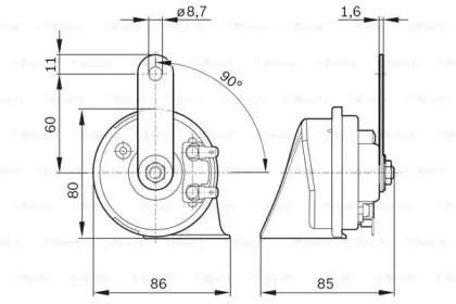 Звуковий сигнал Bosch 9320335007