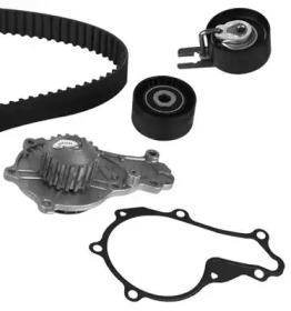 Комплект ГРМ + помпа Citroen/Peugeot 1.6HDI/Fiat Scudo/Mazda 1.6D/Ford 1.6TDCi 07- (137x25.4)(PA938) GRAF KP938-1