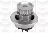 Помпа води Opel Astra F/G/Combo/Corsa B/Vectra B/Zafira A 1.4 16V/1.6 16V 94- (23z) (R/B) (7 лоп) GRAF PA541