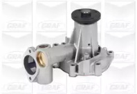 Помпа води Mitsubishi Pajero/L200/L300/L400 2.3D/TD/2.5D/TD 82-07 (R/B) (8 лоп) (з корпусом) GRAF PA700