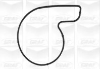 Помпа води Smart Fortwo/City-Coupe/Roadster/Cabrio 0.6/0.7i/0.8CDI 98- (B/B) (6 лоп) GRAF PA819 — фото 2