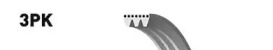 Ремінь Gates 3PK828