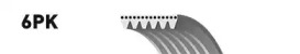 Ремінь Gates 6PK1045XS