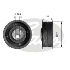 Ролик ГРМ VW T4 1.9TDI (натяжной) (72.1х30) Gates T41080