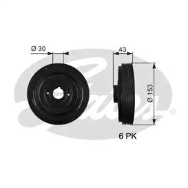 Шків Gates TVD1005