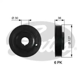 Ременный шкив DriveAlign® Gates TVD1097