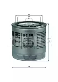 Фільтр паливний Mazda 626/E2200 2.0-2.5D 83-03 KNECHT KC 59