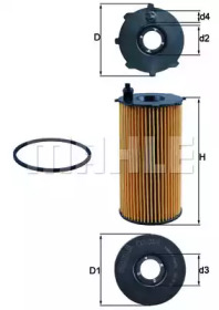 Фільтр масляний Jeep Cherokee 04-/Dodge Nitro 2.8CRD 06-12 KNECHT OX 354D