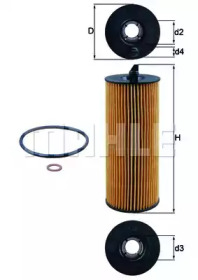 Фільтр масляний BMW 3 (E90) 320D 07- KNECHT OX 361/4D