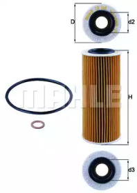 Фільтр масляний BMW 3 (E46)/ 5 (E60/E61) 2.0 D 03-- KNECHT OX 368D1