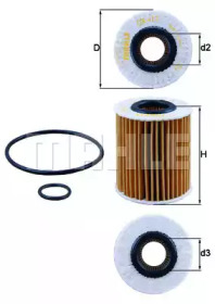 Фільтр масляний Lexus LS 4.6 06-/Toyota 2.0/2.2 D-4D 05- KNECHT OX 413D1