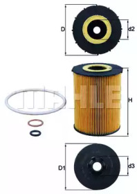 Фильтр масляный BMW 5 (E60)/7 (E65) 3.0-6.0i 03- KNECHT OX 636D