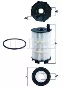 Фільтр масляний Audi A4/A6/A6/Q7/VW Touareg 4.2/5.2FSI 06- KNECHT OX 350/4D