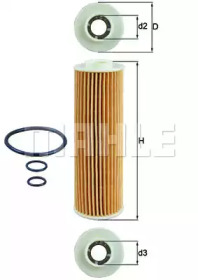 Фільтр масляний MB E-class (W212/C207)/C-class (W204/C204) 1.8 07- KNECHT OX 183/5D