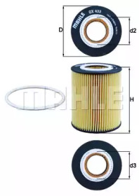 Фільтр масляний Volvo XC60/XC90/V70 3.0/3.2i 06- KNECHT OX 433D
