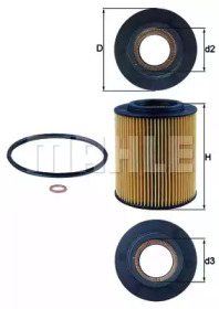 Фільтр масляний BMW 3 (E36/E46)/ 5 (E39/E60/E61)/ 7 (E38/E65/E66/E67) KNECHT OX 154/1D
